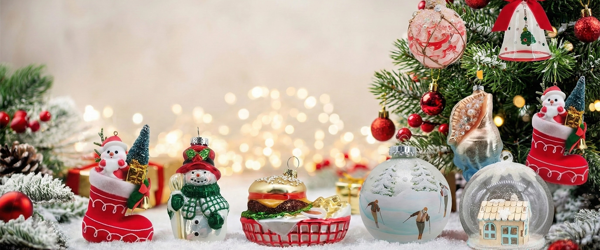 Glass Pendant Holiday Decorations